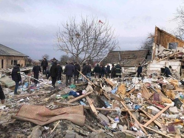 Zniszczenia we wsi Marchaliwka