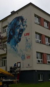Oświęcim. Mural Niemca Heiko Klohna
