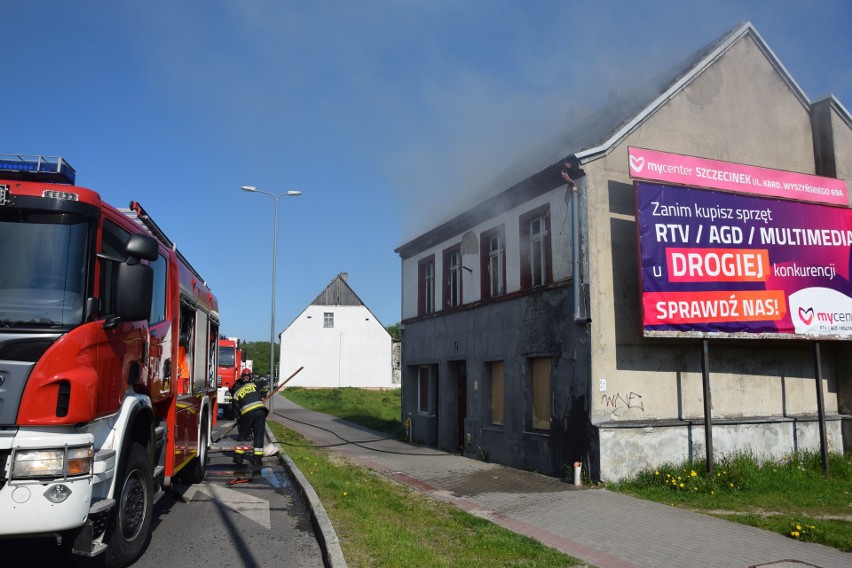 Pożar w Szczecinku [zdjęcia]