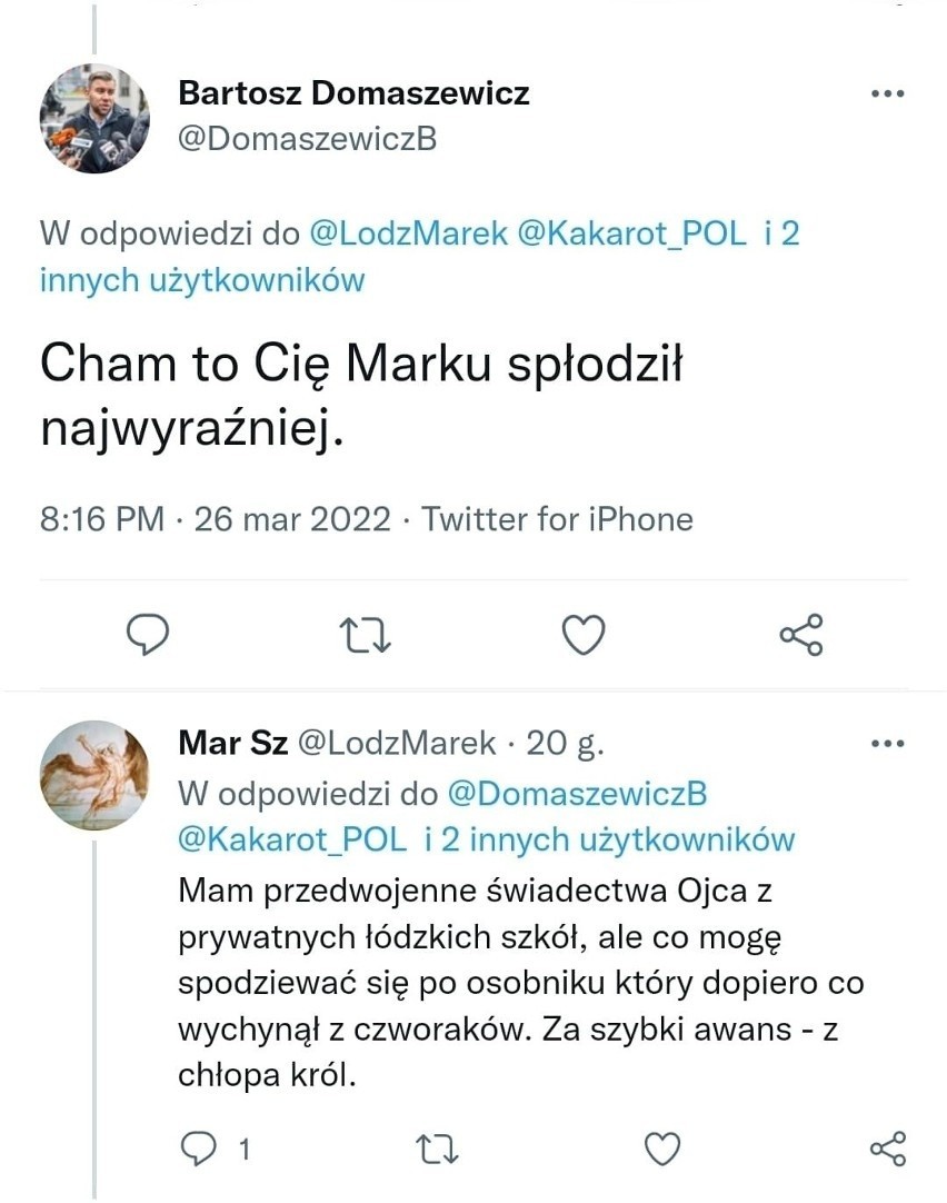 "Cham to Cię Marku spłodził najwyraźniej", "Trolla trzeba...