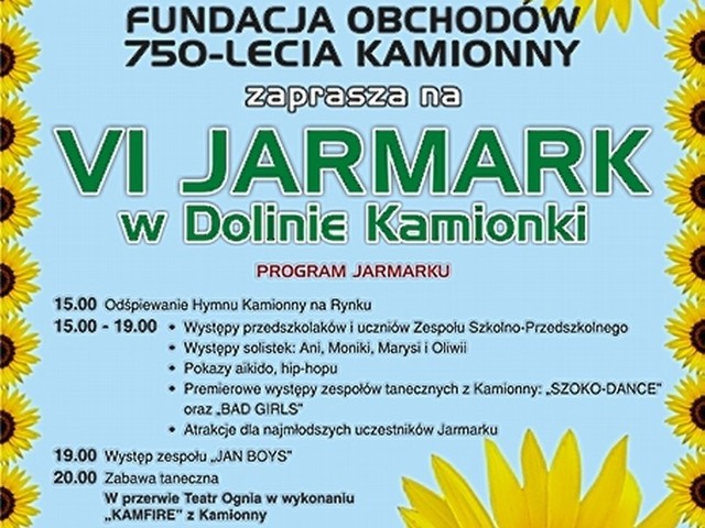 W sobotę, 15 września, we wsi Kamionna koło Międzychodu odbędzie się doroczny Jarmark w Dolinie Kamionki.