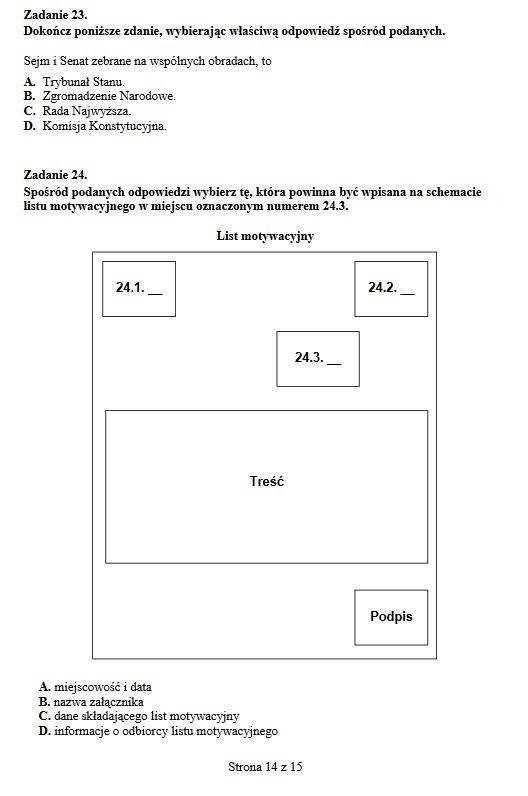 EGZAMIN GIMNAZJALNY CZĘŚĆ HUMANISTYCZNA 17.04.2018. Jakie...