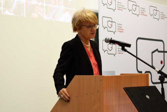 Danuta  Hübner na Uniwersytecie Przyrodniczym w Lublinie