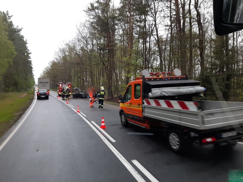 Wypadek na drodze nr 21 między Zielinem a Suchorzem