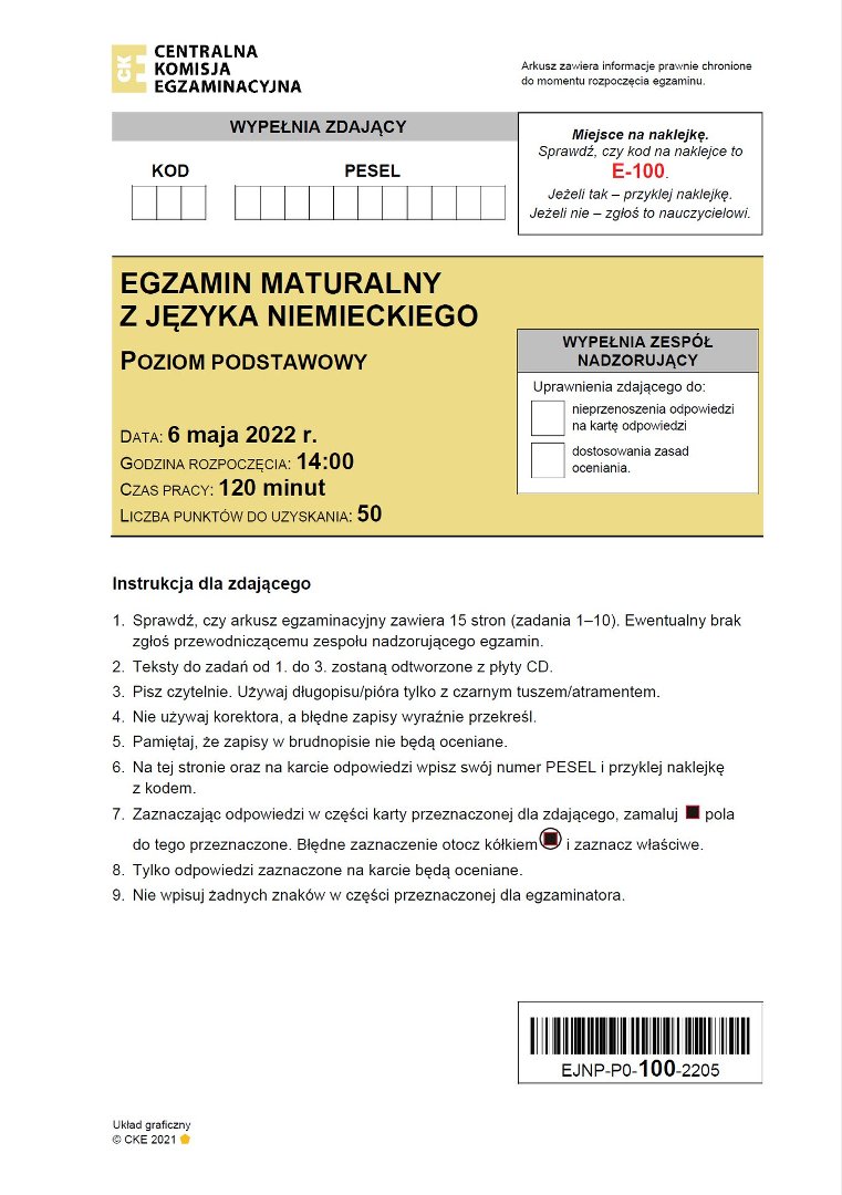 Powtórka Do Matury Z Niemieckiego