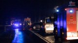 Wypadek w Rogowie: Kierowca audi A6 uderzył w słup