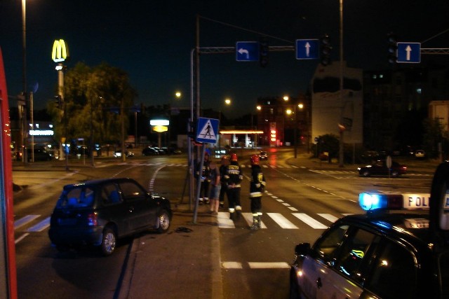 Do kolizji w Grudziądzu doszło w poniedziałek około godz. 21.40.