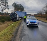 Zderzenie pojazdów ciężarowych pod Woziwodą w powiecie tucholskim
