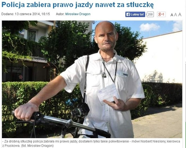 Norbert Nieslony w ostatnią środę spowodował kolizję drogową w Zębowicach.