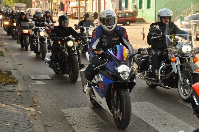 Na początek motocykliści przejechali główną ulicą Bielska Podlaskiego