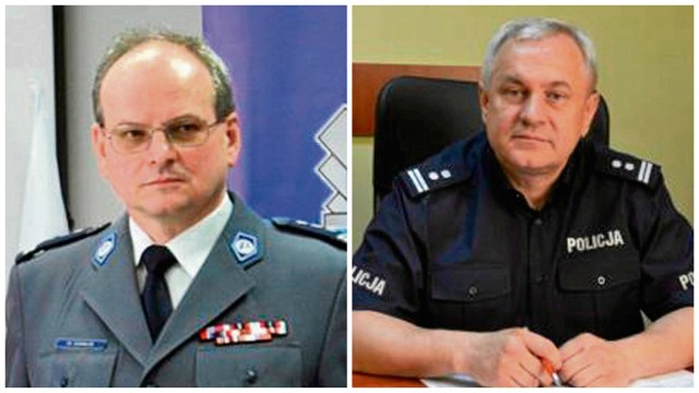 Insp. Michał Gawlik, komendant powiatowy w Zakopanem i mł. insp. Robert Chowaniec, p.o. komendanta w Oświęcimiu