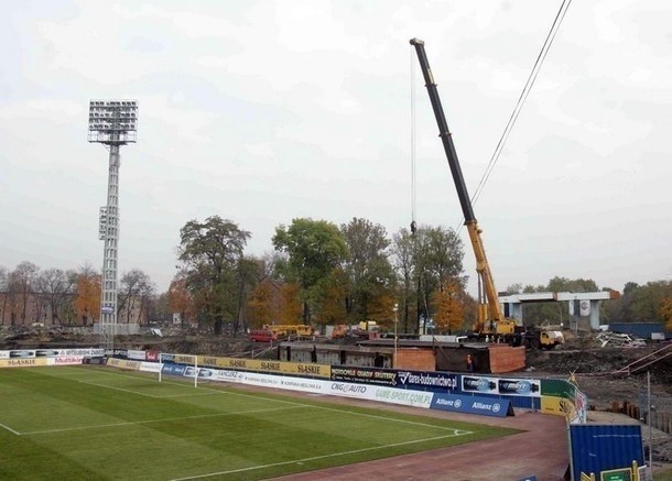 Remont stadionu Górnika trwa