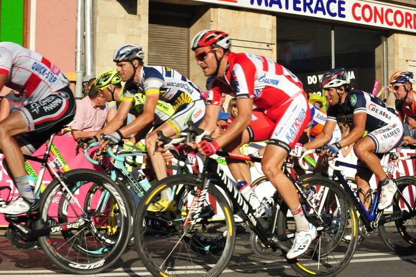 Zdjęcia z mety 2. etapu wyścigu kolarskiego Tour de Pologne...