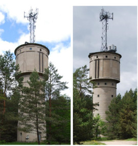 Działki nr 59/ 35 w Siemianówce zabudowane wieżą ciśnień