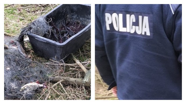 Zatrzymany przez policjantów z Włocławka kłusownik pływał pontonem po stawie, gdzie rozstawiał oraz ściągał zastawione uprzednio sieci rybackie 