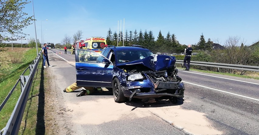 Wypadek na trasie Słupsk- Ustka we Włynkówku. Droga...