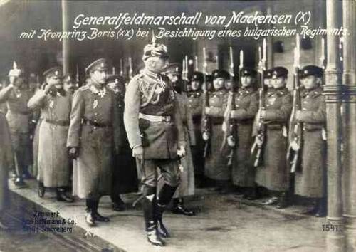 August von Mackensen, a za nim car Bułgarii, Borys.