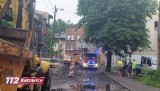 Katowice: Zawalenie pustostanu przy ulicy Objazdowej. Nie znaleziono osób poszkodowanych. Budynek idzie do rozbiórki