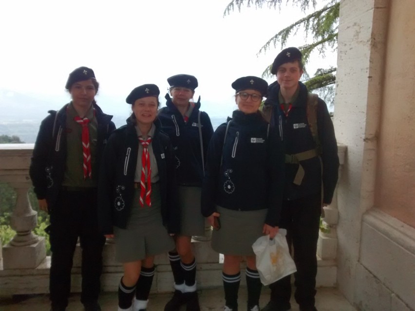 Harcerze z powiatu jędrzejowskiego na Monte Cassino
