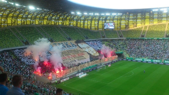 Trybuny na meczu Lechia - Termalica