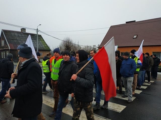 Protest rolników w miejscowości Rychnowy [28.01.2019]