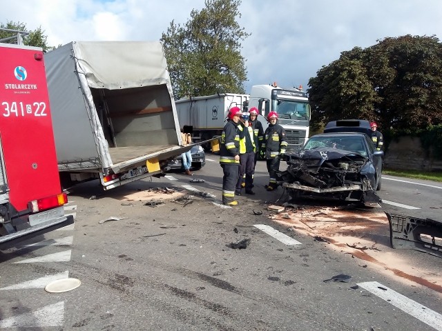 Do wypadku doszło we Włynkówku na skrzyżowaniu z drogą do Strzelina.