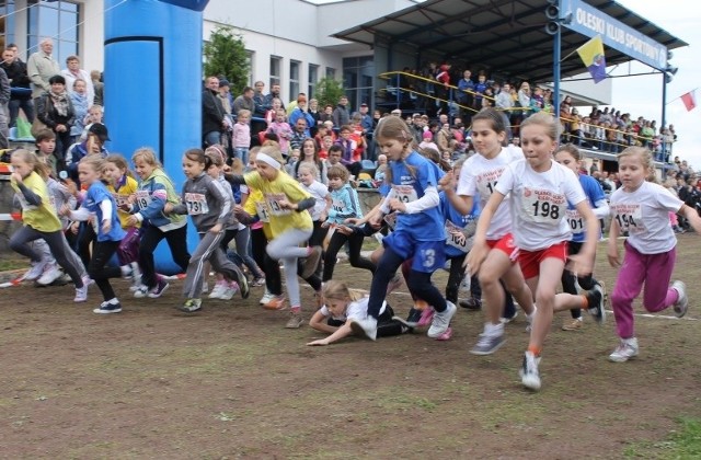 380 zawodników: od przedszkolaków do maturzystów biegało na stadionie miejskim w Oleśnie podczas XVII Oleskich Ulicznych Biegów Pokoju.