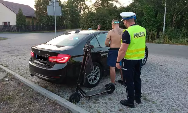 31-latek jechał hulajnoga elektryczną pod wpływem alkoholu.