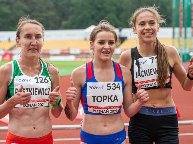 Beata Topka podczas mistrzostw Polski w Poznaniu, gdzie sięgnęła po brązowy medal wśród seniorek