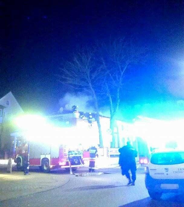 Pożar w Mielnie [zdjęcia]