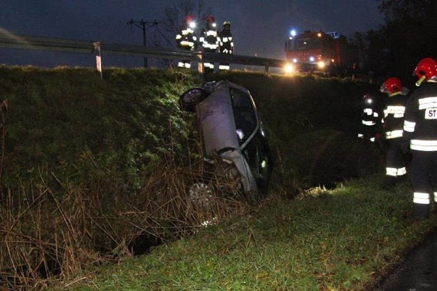 Wypadek na DW315: Audi, którym jechało dwóch Ukraińców...