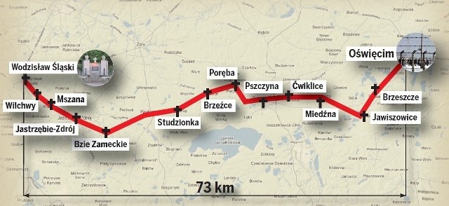 Marsze śmierci miały miejsce w styczniu 1945 roku. Niemieccy naziści, w ramach ewakuacji obozu koncentracyjnego i zagłady KL Auschwitz–Birkenau, zmusili więźniów do kilkudziesięciokilometrowej, pieszej wędrówki w ciężkich warunkach zimowych