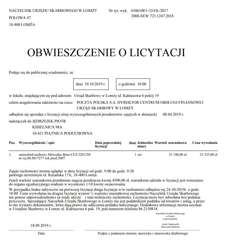 Prawdziwe okazje! Wyprzedaże w skarbówce. Zobacz, co można kupić od KAS w województwie podlaskim? [09.10.2019]