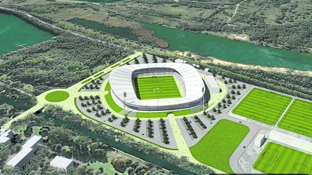 Makiet i wizualizacji nowego Stadionu Ludowego było już wiele. To jedna z nich. Póki co, powstały jedynie boiska i budynki widoczne po prawej stronie. Obiekt główny wciąż wygląda tak jak dawniej