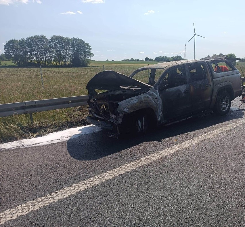 Pożar samochodu na A2 w Łódzkiem!