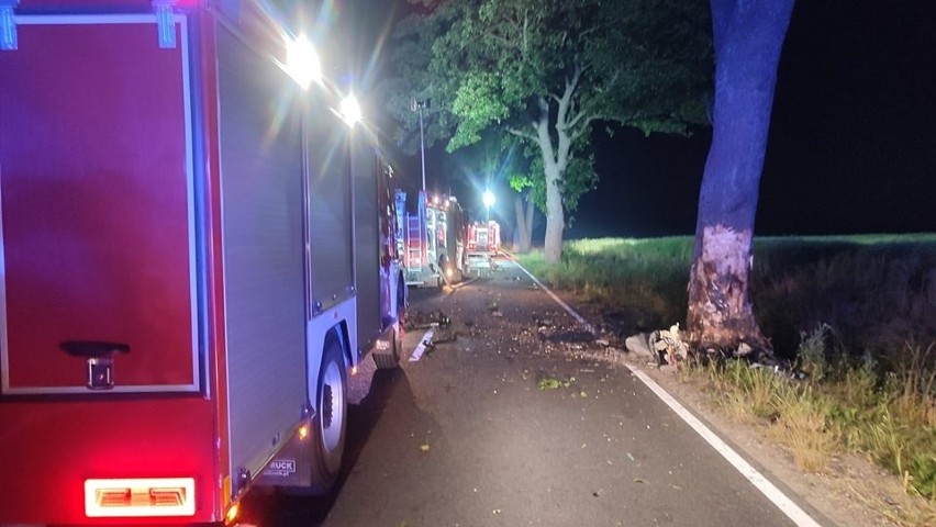 Tragiczny wypadek na drodze z Gnieżdżewa do Łebcza w gminie Puck - 26 czerwca 2023 r.