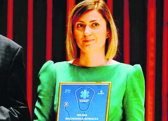 Milena Wachowska - Nowacka prowadzi gabinet stomatologiczny. Nagrodę odebrała podczas uroczystej gali w Radomiu.