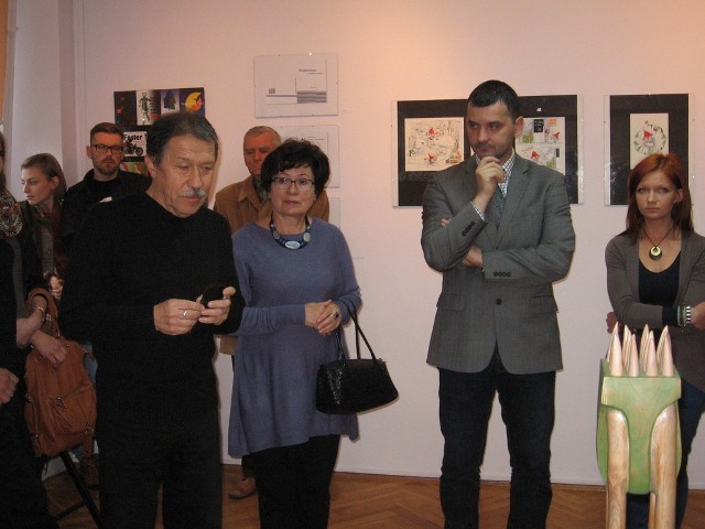 O założeniach wystawy mowil jej kurator, Stanisław Zbigniew Kamieński