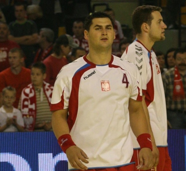 Patryk Kuchczyński z Vive Targi Kielce w pierwszej fazie meczu zdobył trzy bramki, ale potem, jak większość jego kolegów z drużyny, stracił skuteczność.