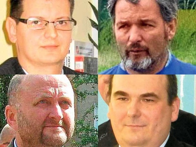 Oto kandydaci na burmistrza Sokółki (od lewej od góry): Piotr Bujwicki, Sławomir Sawicki, Krzysztof Szczebiot (na dole z lewej) oraz Robert Rybiński