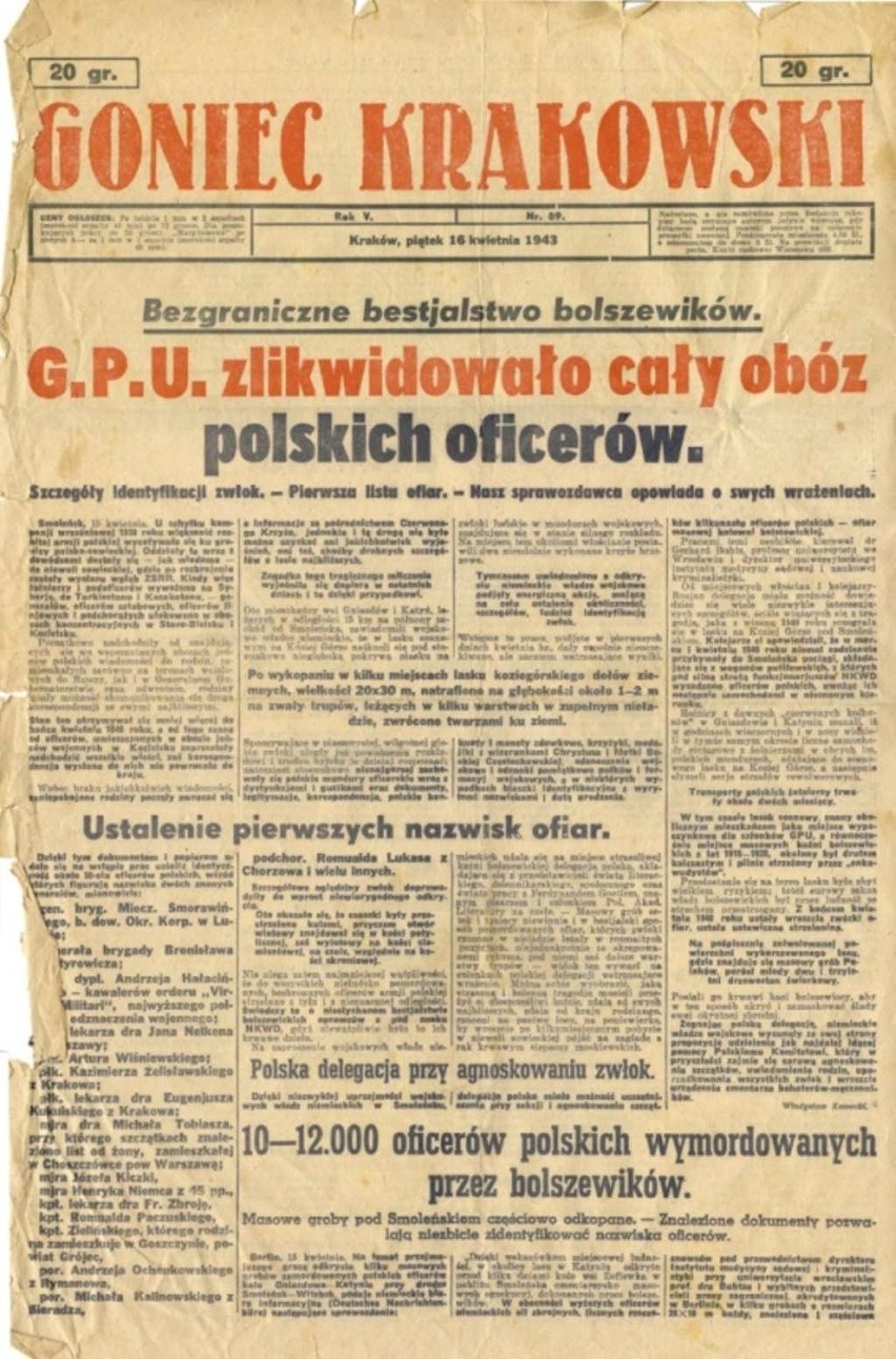 Nasza Historia. 75. rocznica zbrodni katyńskiej i krakowskie archiwum Jana Robla