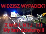 Po wypadku w Suchanówku strażacy z Suchania mają ważny apel do wszystkich kierowców: Widzisz wypadek? Zwolnij!!! My tam działamy!