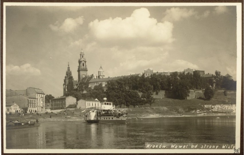 Wawel od strony Wisły, l. 20. XX w