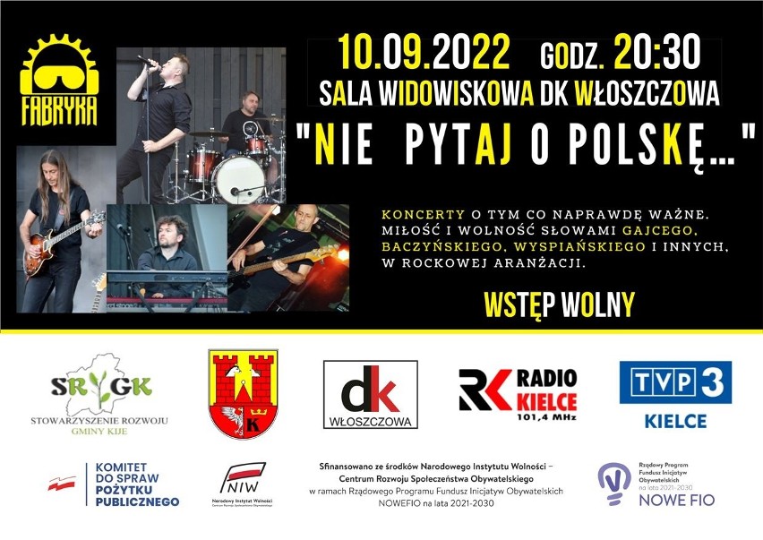 Domansky i zespół Fabryka - Dom Kultury we Włoszczowie zaprasza na niezwykły koncert (WIDEO)