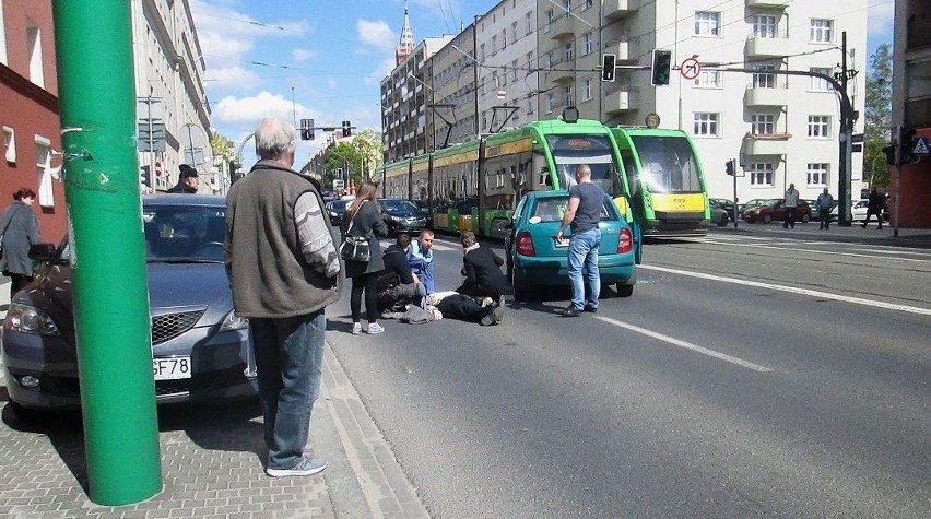 Wypadek na ul. Głogowskiej. Jedna osoba została ranna