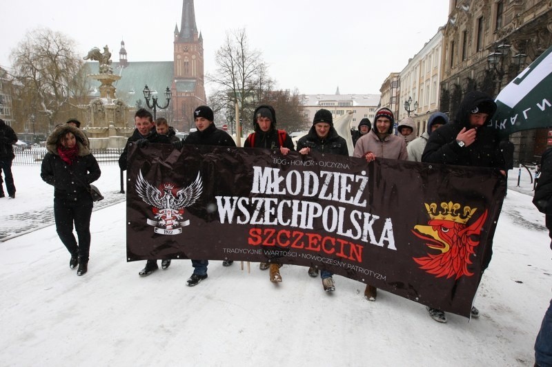 Manifestacja NOP w Szczecinie