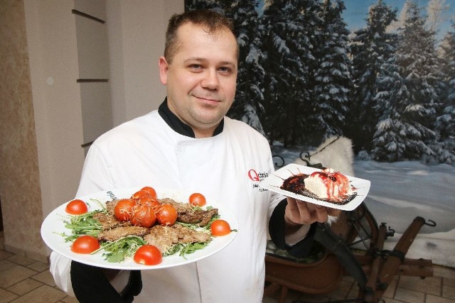 Tagliatę wołową poleca Marcin Piskulak, szef kuchni Qchni Polskiej w Kielcach.