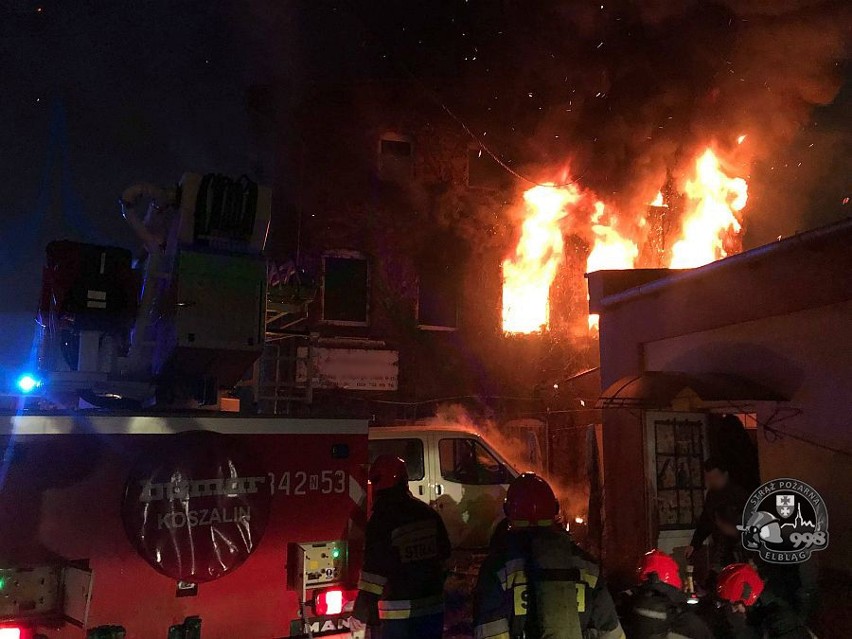 Pożar budynku w Elblągu. 42 pracowników z Ukrainy straciło...
