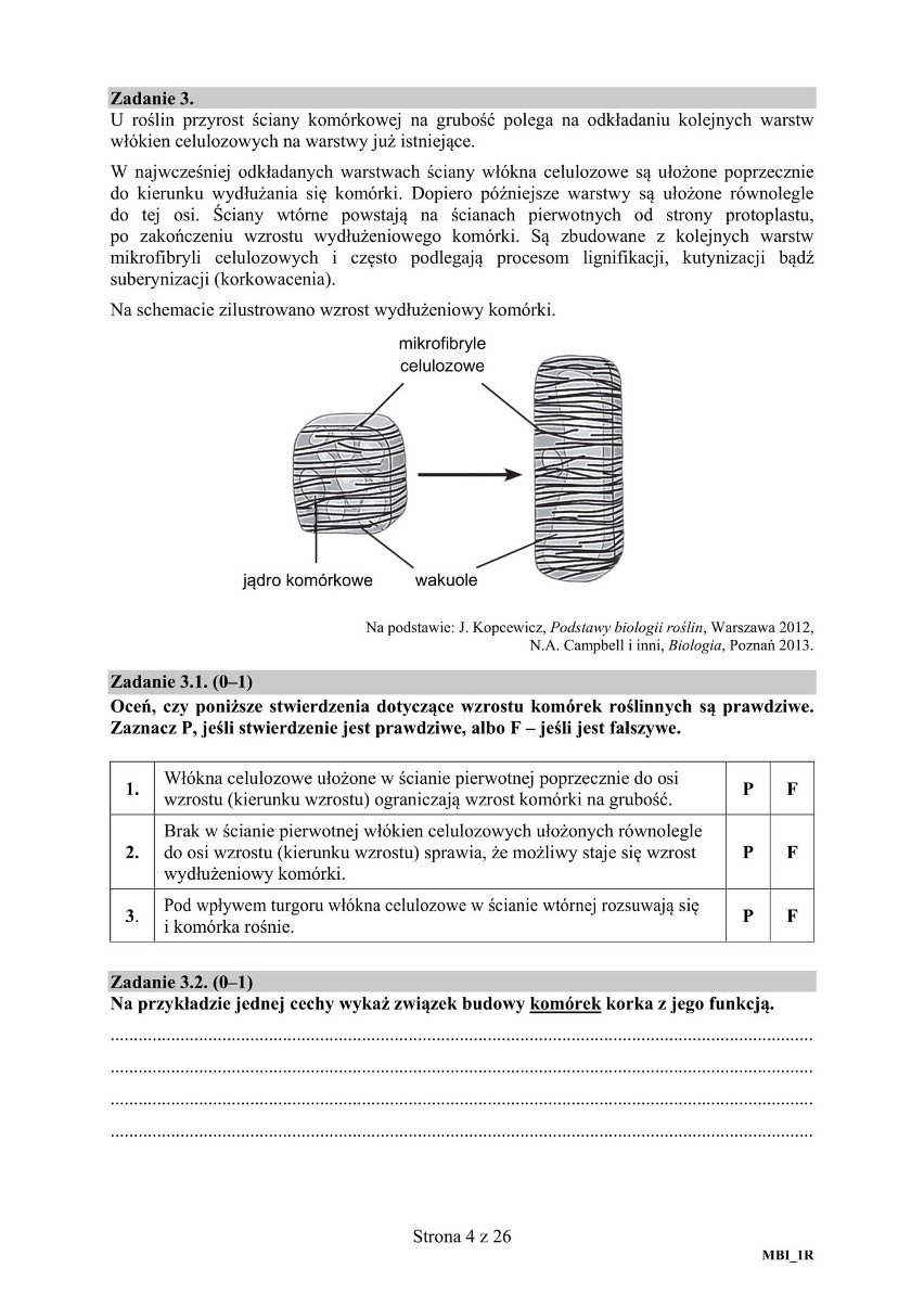 Biologia matura 2020 - arkusz zadań