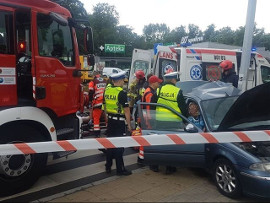 Wypadek na ul. Wasilkowskiej w Białymstoku
